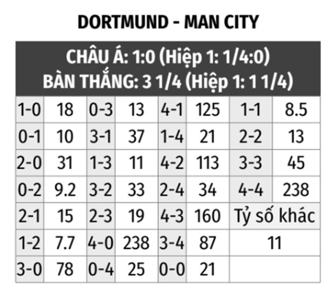 Dortmund vs Man City 
