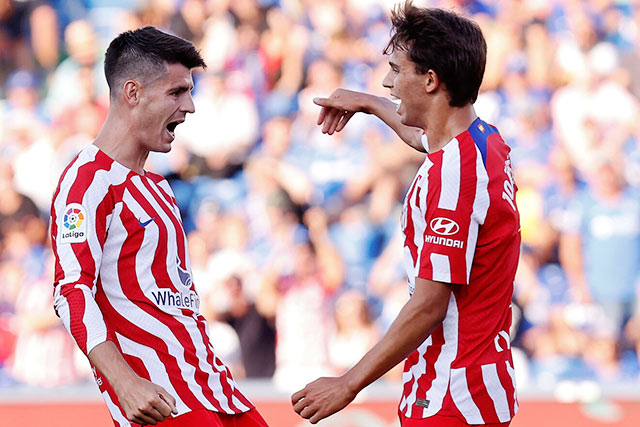 Bộ đôi Morata (trái) – Felix sẽ giúp Atletico có trọn 3 điểm trước chủ nhà Club Brugge có vấn đề về lực lượng