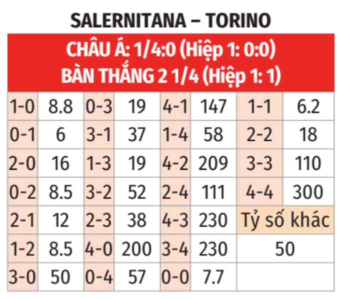 Salernitana vs Torino