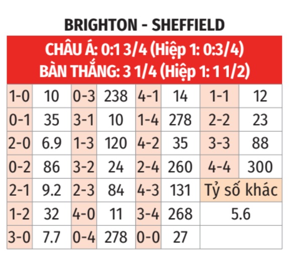 Brighton vs Sheffield United 