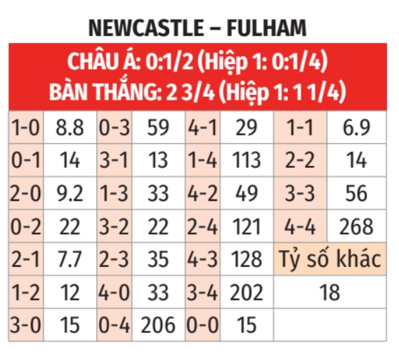 Newcastle vs Fulham