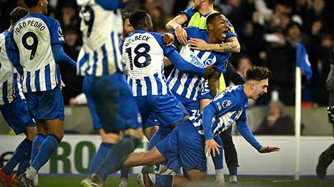 Kèo vàng 2/1: Brighton thắng kèo châu Á